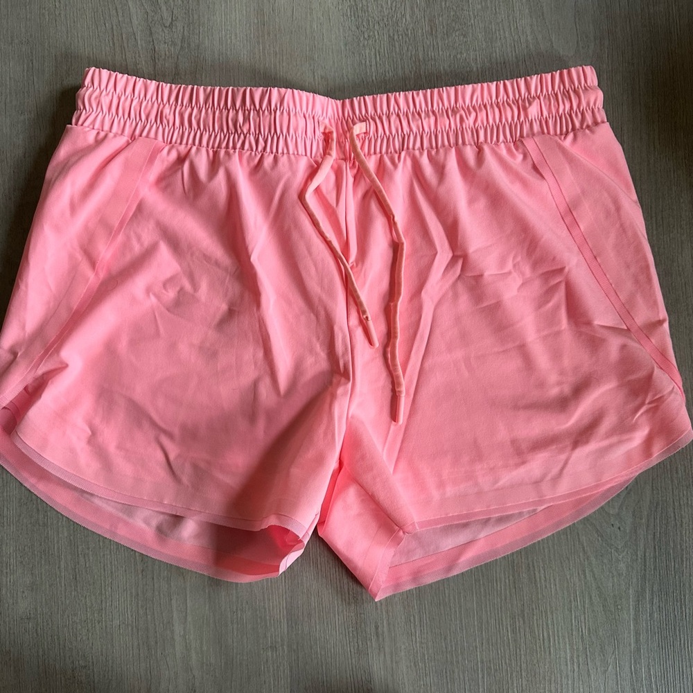 ZYIA Coral Pink Athletic Drawstring Shorts